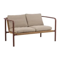 Sofá Motty, Zin red-teddy beige, 2 plazas*Brafab Hot