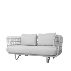 Sofá Nest de 2 plazas, White, Natté white*Cane-line