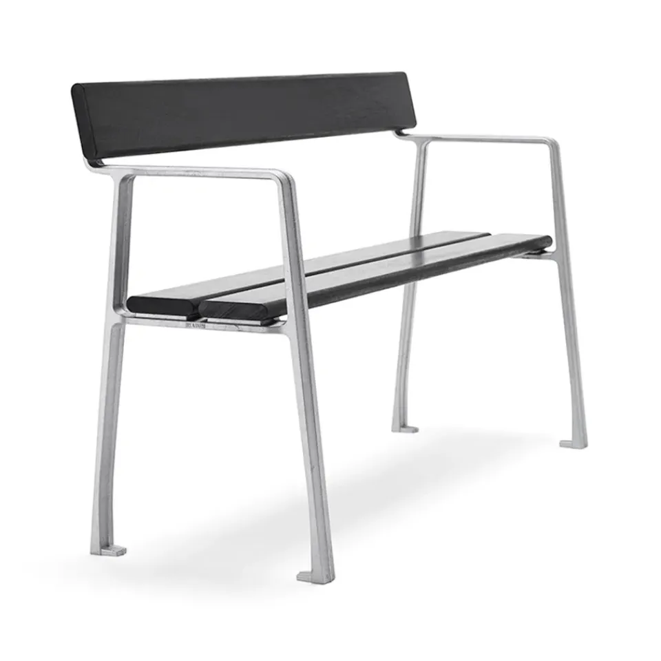 Sofá Piccolo, Caoba barniz , soporte de aluminio en bruto*Byarums bruk Best