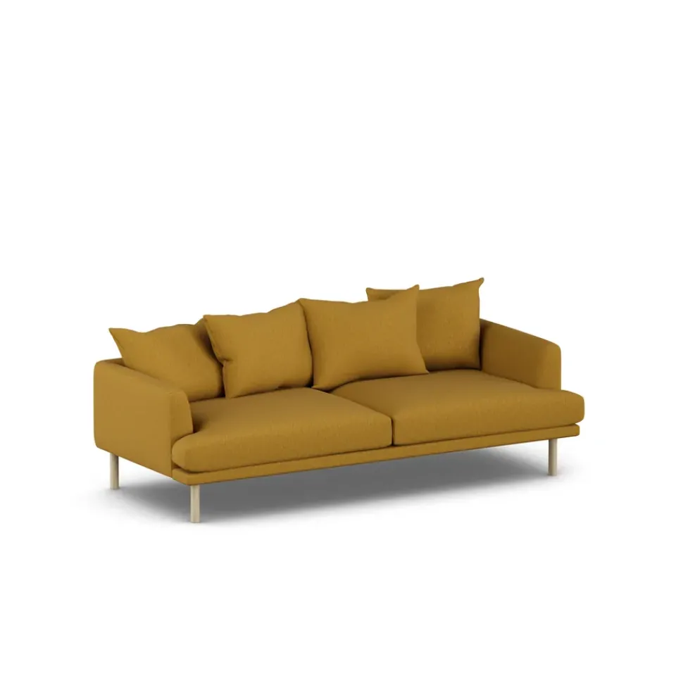 Sofá Sjövik, Luiza Mustard 3972-roble blanco aceitado, 3 plazas*1898