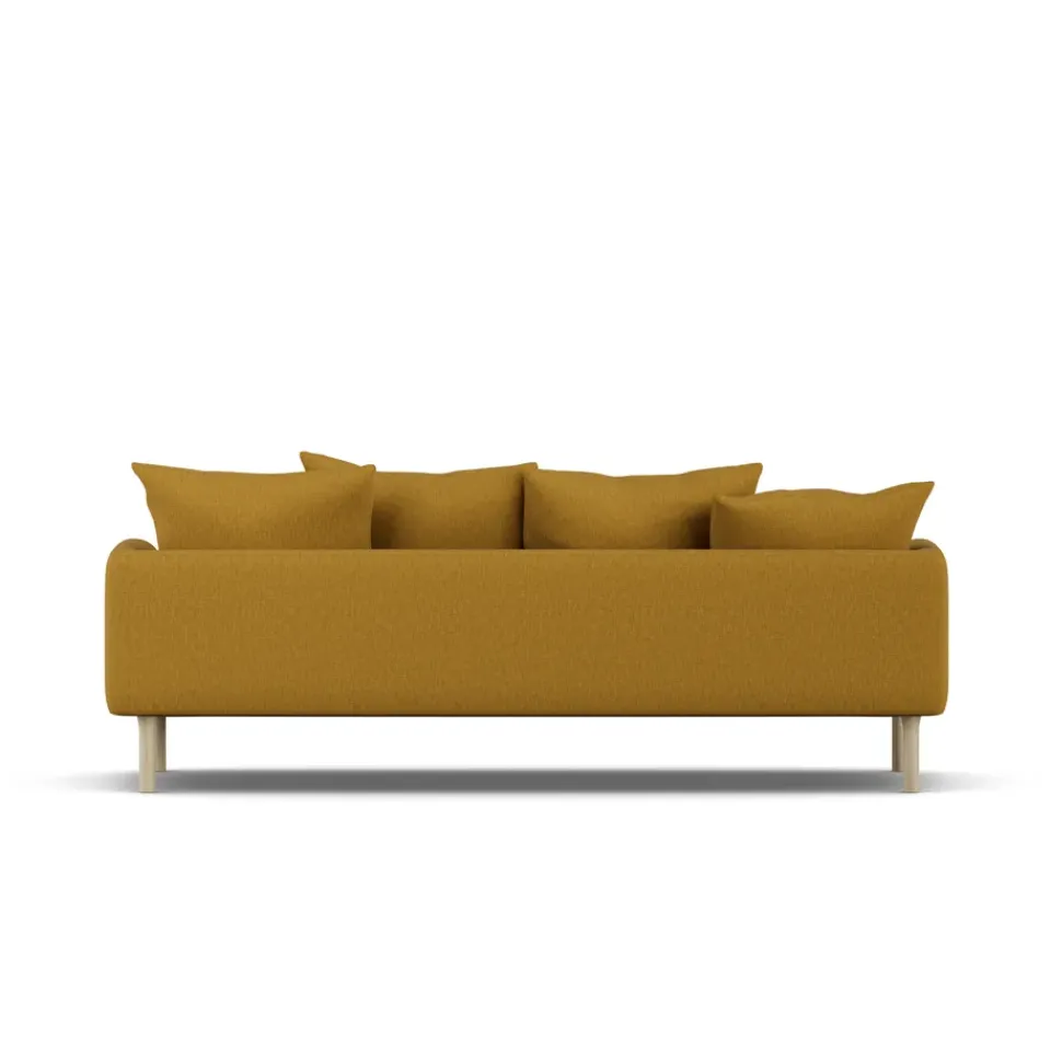 Sofá Sjövik, Luiza Mustard 3972-roble blanco aceitado, 3 plazas*1898