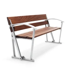 Sofá Waterloo, Caoba, soporte de aluminio en bruto*Byarums bruk
