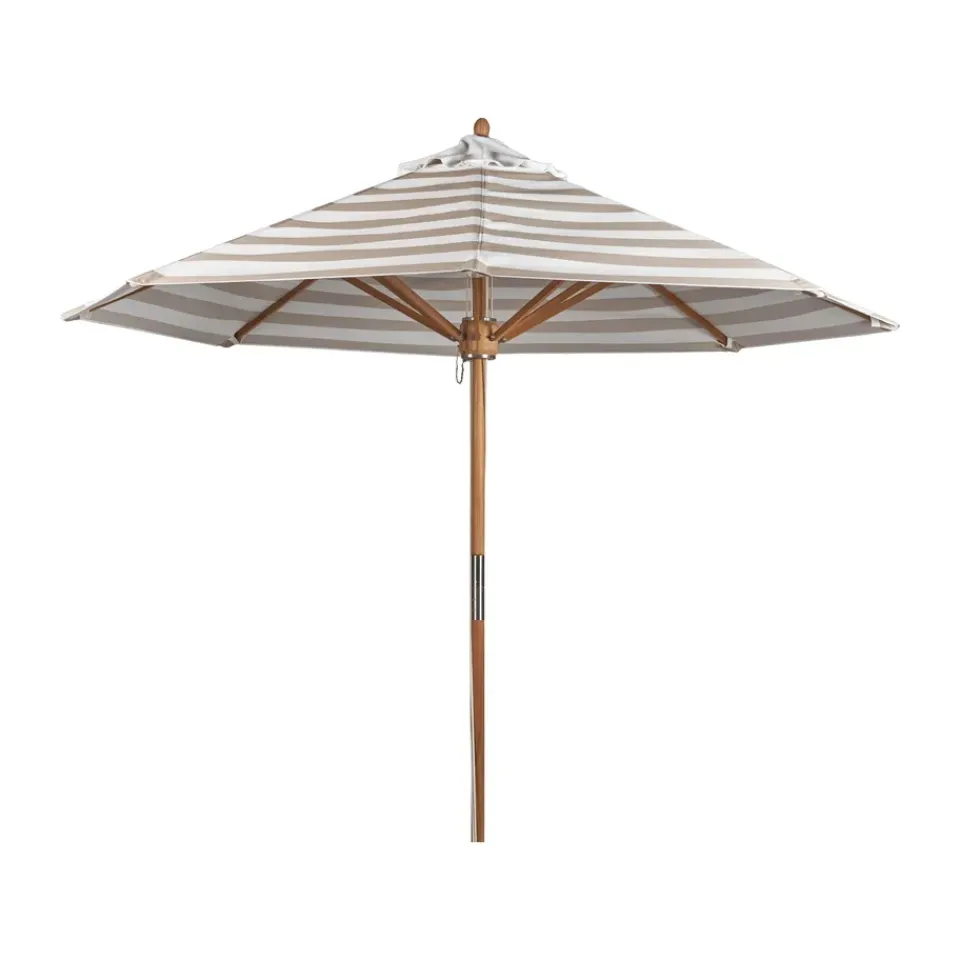 Sombrilla Hisshult Ø270 cm, stripe-teak*1898 Clearance