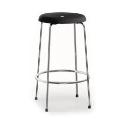 Taburete alto Taburett, Estructura negro-cromo, 63 cm*Lammhults