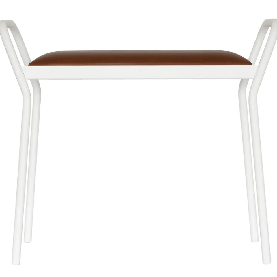 Taburete Anyone, con cuero coñac vintage*Maze Online