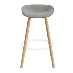 Taburete asiento tapizado Mat Barstool 75 cm, Remix 133-seaweed-beech-cream steel*Normann Copenhagen Clearance
