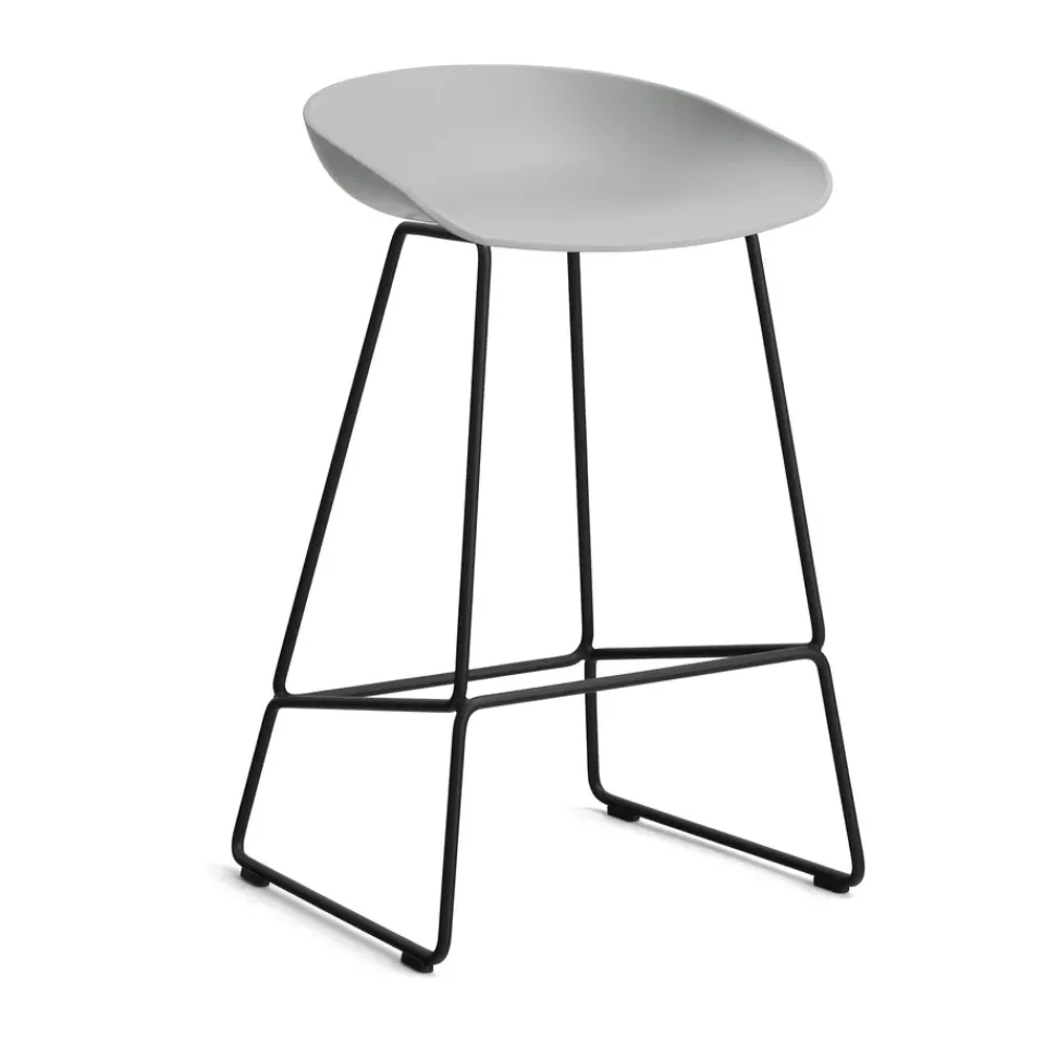 Taburete bajo About a Stool 38, 2.0, hormigón-estructura de acero negro*HAY Sale