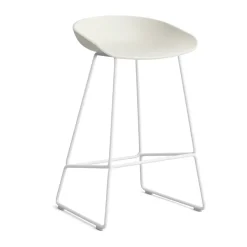 Taburete bajo About a Stool 38, 2.0, Crema melange-estructura de acero*HAY Outlet