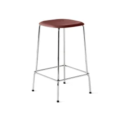 Taburete bajo Soft Edge 30, fall red, estructura cromada*HAY New