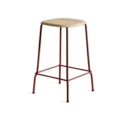Taburete bajo Soft Edge 30, Oak-fall red estructura de acero*HAY Best