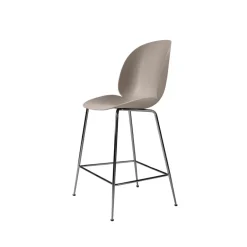 Taburete bar Beetle bajo, New , base de acero cromado negro*GUBI