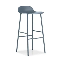 Taburete bar Form alto, Blue, patas de acero lacadas en*Normann Copenhagen Best