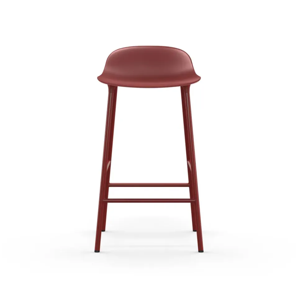 Taburete bar Form bajo, Red, patas de acero en lacado*Normann Copenhagen Sale