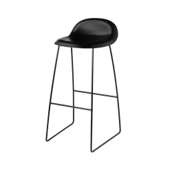 Taburete bar 3D alto, Black, patas de acero en*GUBI Clearance