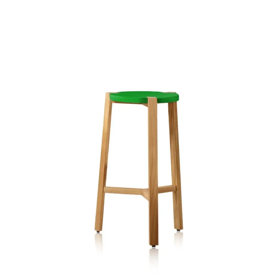 Taburete bar Happy bajo, , patas de roble*A2 Online