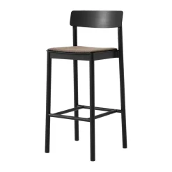 Taburete Betty TK17 Bar Chair 75 cm, Fuse 0351-fresno lacado negro*&Tradition Best