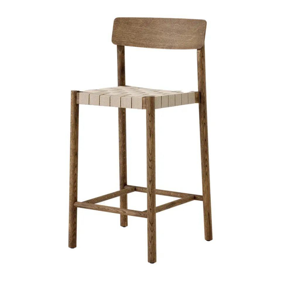 Taburete Betty TK12 Counter Chair 65 cm, Lino natural-roble ahumado*&Tradition Clearance
