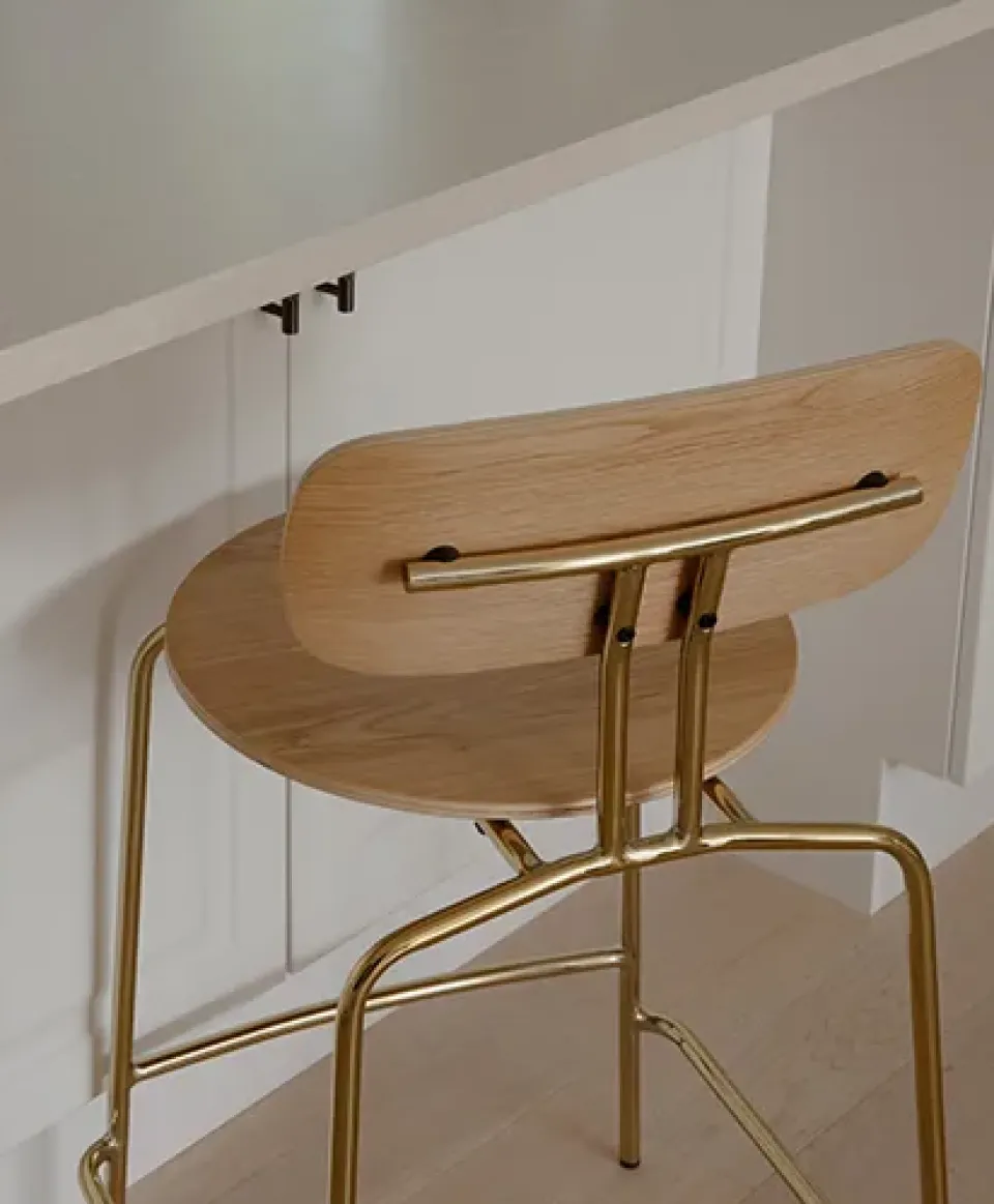 Taburete Curious 75 cm, Oak-brass*Umage Best