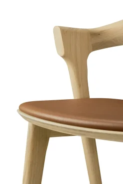 Taburete de bar Bok, Roble lacado - cuero Cognac, 75 cm*Ethnicraft Sale