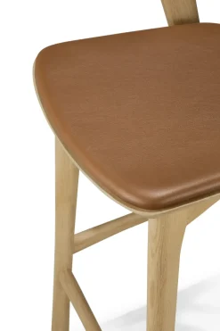 Taburete de bar Bok, Roble lacado - cuero Cognac, 75 cm*Ethnicraft Sale