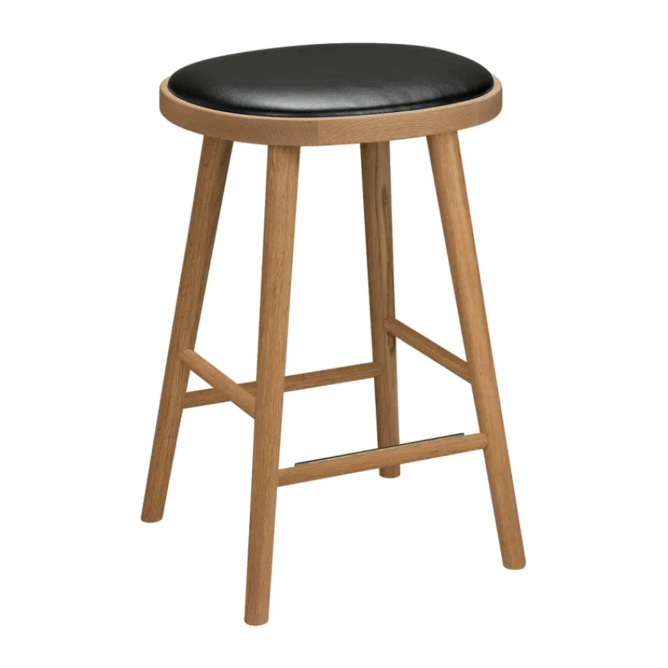 Taburete de bar Colibri 63 cm, Roble aceitado-cojín negro*Hans K Discount