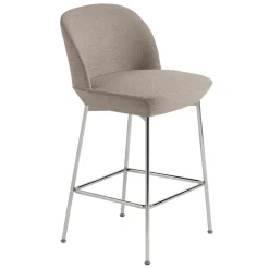 Taburete de bar con patas cromadas Oslo Counter, Ocean 32*Muuto Online