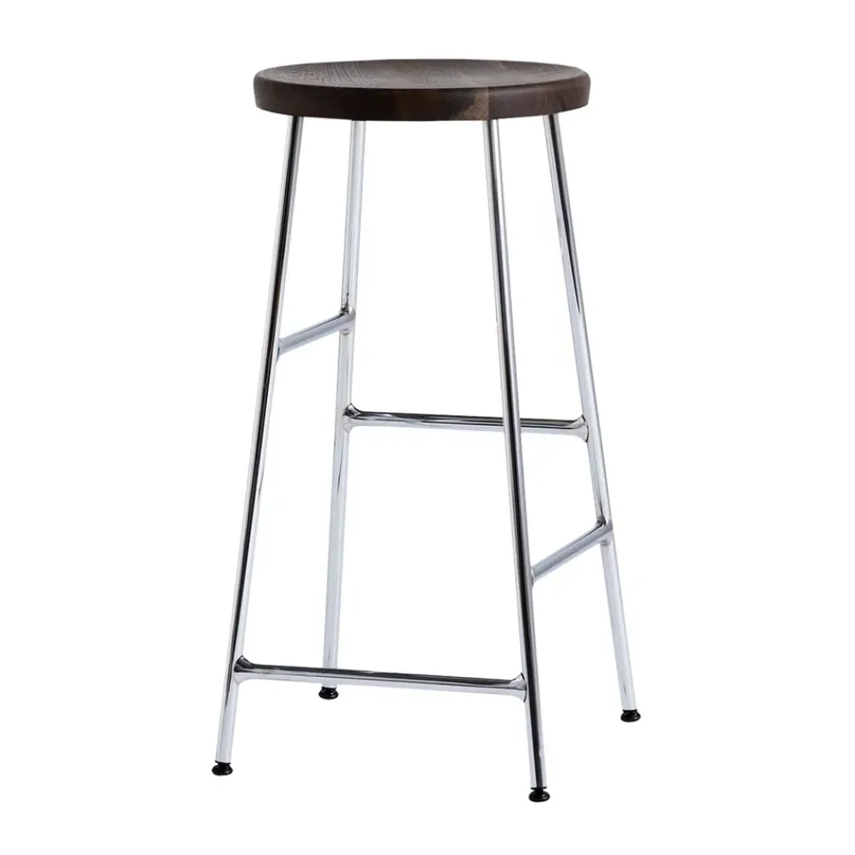 Taburete de bar Cornet 65 cm, Smoked oiled oak-chrome*HAY Best