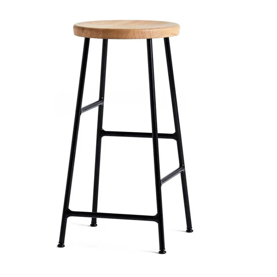 Taburete de bar Cornet 65 cm, Oiled oak-soft black*HAY