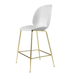 Taburete de bar de plástico Beetle con patas de bronce,*GUBI Hot