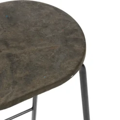 Taburete de bar Earth, Coffee, altura 69, estructura de acero negro*Mater New