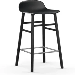 Taburete de bar Form Chair con patas de roble lacadas 65 cm, negro*Normann Copenhagen Sale