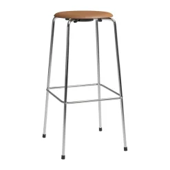 Taburete de bar High Dot, Wild cuero walnut-cromo*Fritz Hansen
