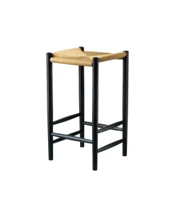 Taburete de bar J164C Counter Squared, Oak black painted-nature*FDB Møbler Hot