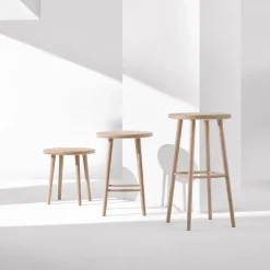 Taburete de bar Miss Button, Roble aceite natural, alto*Stolab Sale