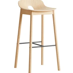 Taburete de bar Mono, Roble pigmentado blanco*Woud Online