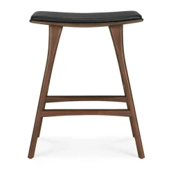 Taburete de bar Osso , Teca-cuero , 65 cm*Ethnicraft New