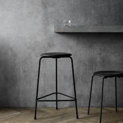 Taburete Dot cuero, Cowboy black*Fritz Hansen Discount
