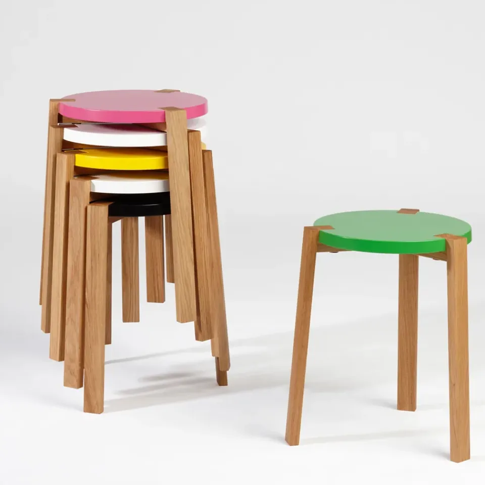 Taburete Happy, , patas de roble*A2