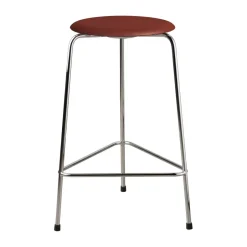 Taburete High Dot cuero, Chestnut*Fritz Hansen