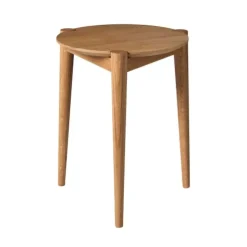 Taburete J160 35 cm, Roble macizo aceitado*FDB Møbler Clearance