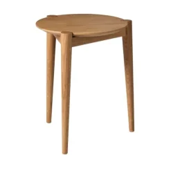 Taburete J160 35 cm, Roble macizo aceitado*FDB Møbler Clearance