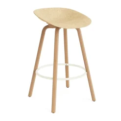 Taburete Mat Barstool 75 cm, Hemp-beech-cream steel*Normann Copenhagen New