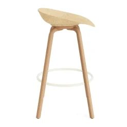 Taburete Mat Barstool 75 cm, Hemp-beech-cream steel*Normann Copenhagen New