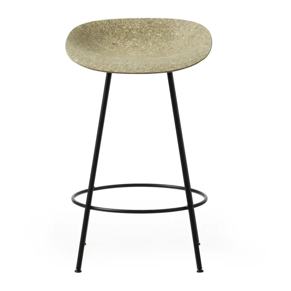 Taburete Mat Barstool 65 cm, Seaweed-black steel*Normann Copenhagen Clearance