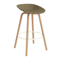 Taburete Mat Barstool 75 cm, Seaweed-beech-cream steel*Normann Copenhagen New