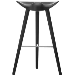 Taburete ML42 77 cm, Haya teñida negra-acero*Audo Copenhagen Clearance