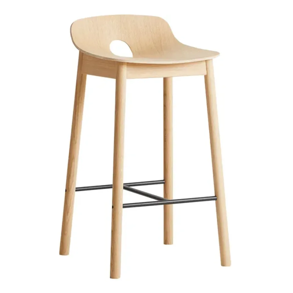 Taburete Mono 65 cm, Roble pigmentado blanco*Woud Sale