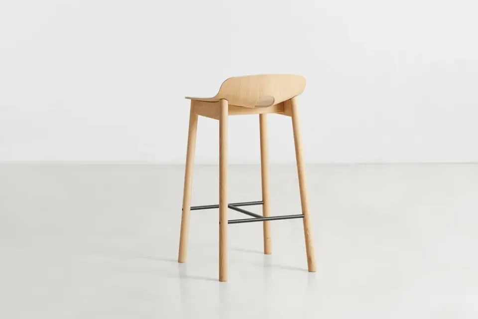 Taburete Mono 65 cm, Roble pigmentado blanco*Woud Sale