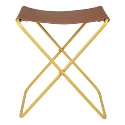 Taburete Nola cuero, Harvest gold*Broste Copenhagen