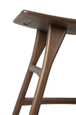 Taburete Osso 48x50 cm, Lackad teak brown*Ethnicraft